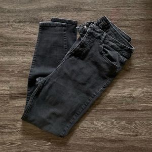 Forever 21+ Dark Grey Wash High Waisted Jeans